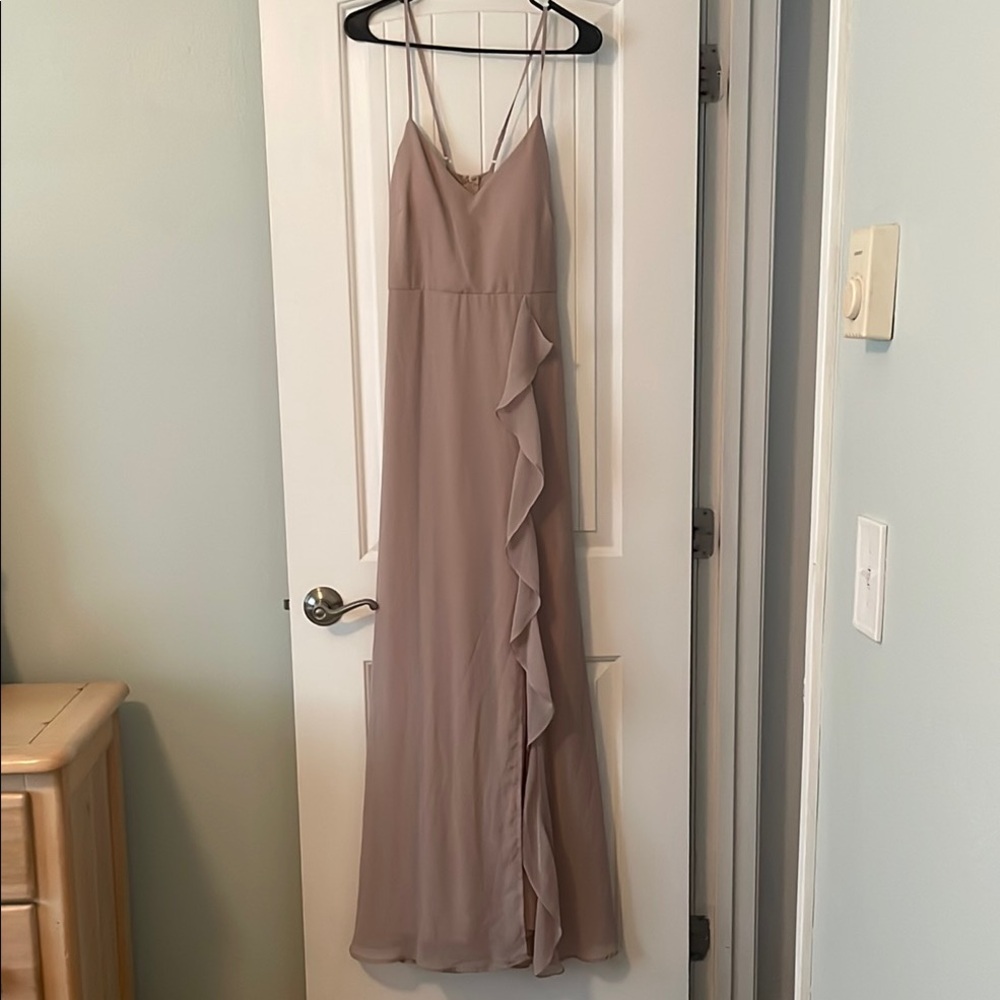 Elegant Mauve Evening Gown